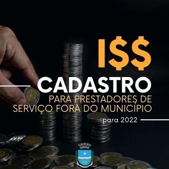 ISS - Cadastramento para Prestadores de fora do Município