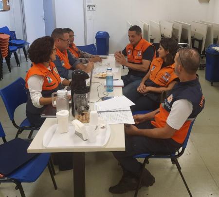 DEFESA CIVIL DE SÃO JOSÉ PARTICIPA DE REUNIÃO COM A ESCOLA DE DEFESA CIVIL ( ESDEC )