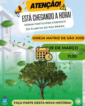 PARTICIPE DO PLANTIO DA ÁRVORE  PAU-BRASIL