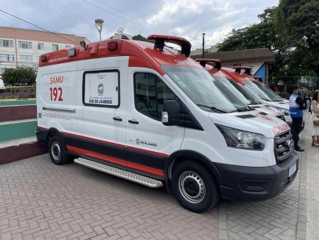 ENTREGA DE NOVAS AMBULÂNCIAS DO SAMU