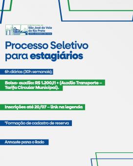 PROCESSO SELETIVO PARA ESTAGIÁRIOS NÍVEL SUPERIOR