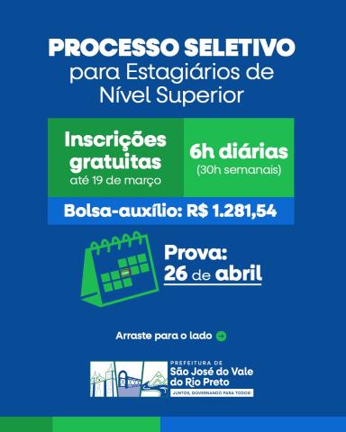 PROCESSO SELETIVO PARA ESTAGIÁRIOS